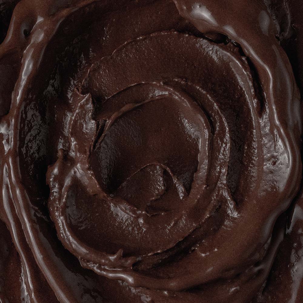 Close-up of dark chocolate sorbet