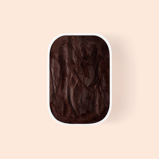 Overview of dark chocolate sorbet