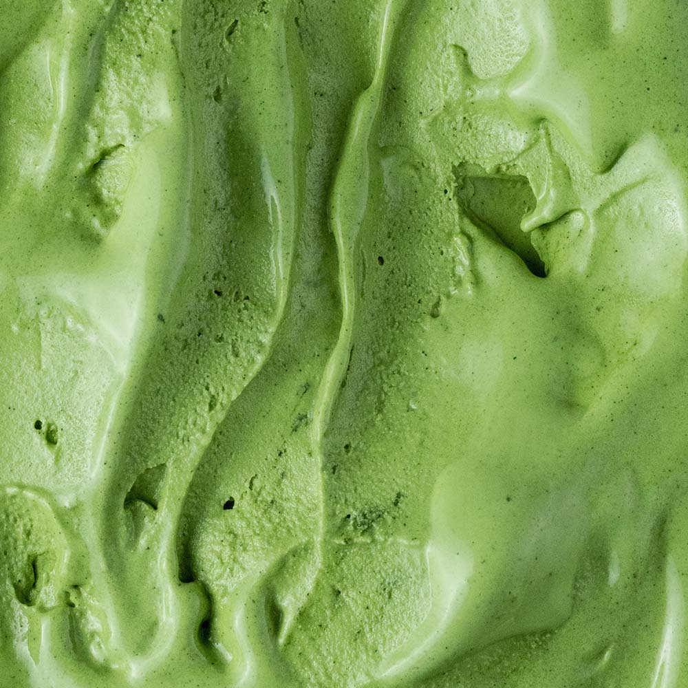 Close-up of kiwami matcha gelato