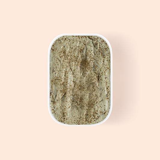 Overview of roasted hojicha gelato